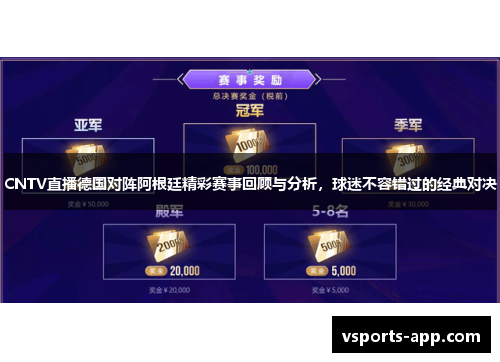 CNTV直播德国对阵阿根廷精彩赛事回顾与分析，球迷不容错过的经典对决